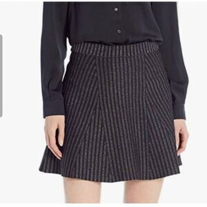 BCBGMaxAzria Metallic Flare Mini Skirt